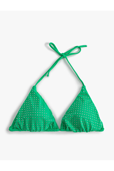 Koton Stoned Triangle Bikini Top