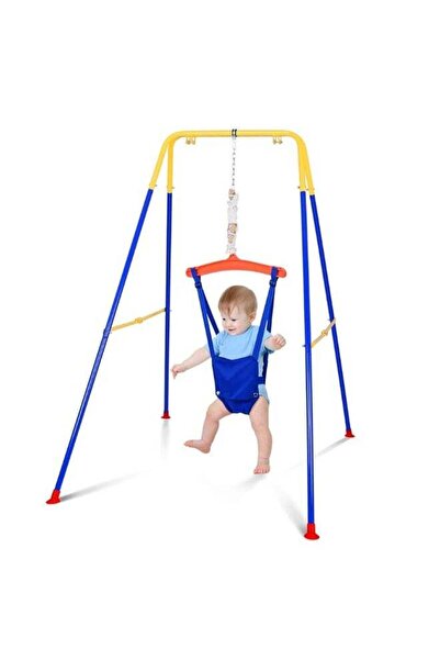 STAR5 قفزة البدر المعلقة للأطفال – قفزة آمنة بمقعد قماش مريح وقاعدة حديد قوية