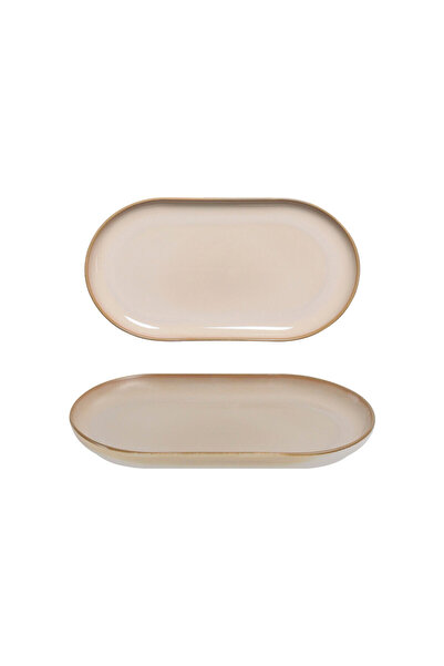 Güral Porselen Bilbao 2 Pieces 20X11 cm Kayık Tabak Agate 969