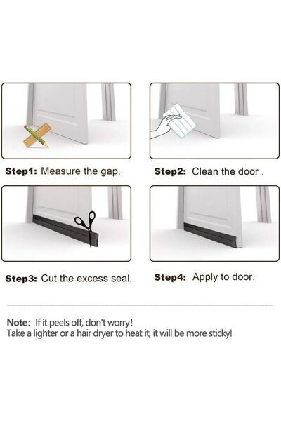 JZS Weather Stripping Seal 5cm x 2m Door Draft Stopper