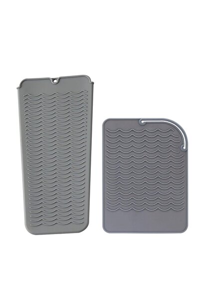 JZS Heat Resistant Mat 2 Pack for Curling Irons Straightener Silicone