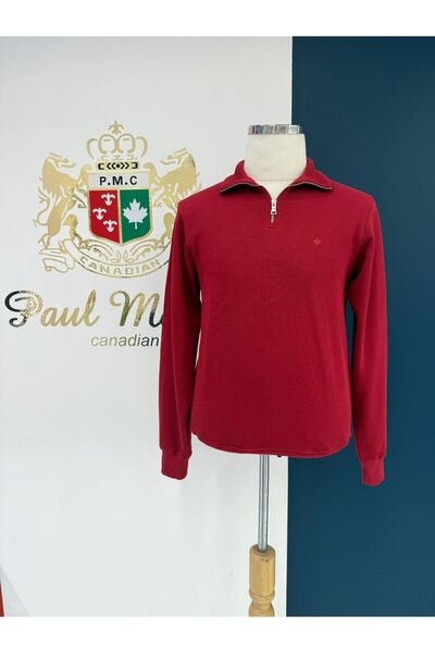 Paul Martin Canadian Pms1002 Thessaloniki Knitted Half Zipper Men's Sweatshirt