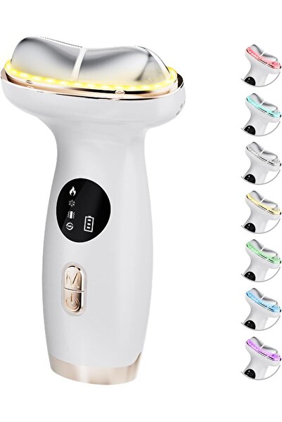 NO BRAND أداة العناية بالوجه، سبعة في واحد، مصباح LED ساخن وبارد، وضع نبض الا...