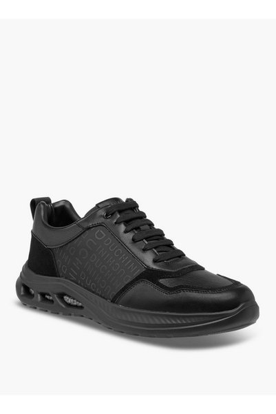 Duchini Men Monogram Print Lace-Up Sneakers