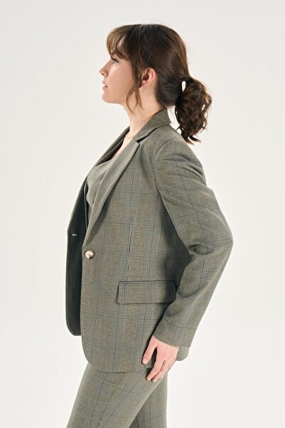 Major Women's Blazer Plaid 2-Piece Set Jacket and Skirt