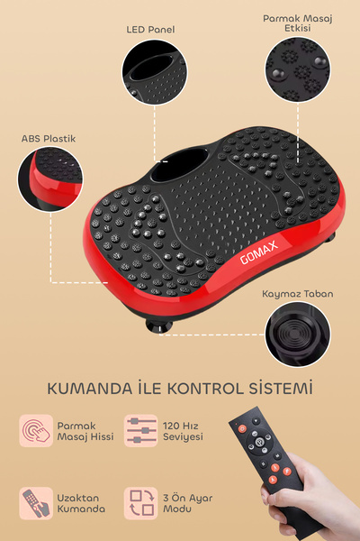 Gomax 3D Titreşimli Egzersiz Aleti Yüksek Hız Tüm Vücut Vibration Plate