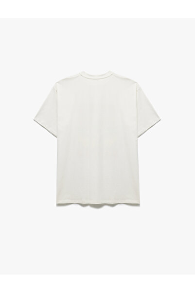 Koton Cotton Short Sleeve Crew Neck Summer Themed Printed Oversized T-Shirt