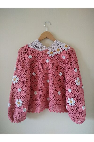 Guashe Hand Knitted Motif Cardigan