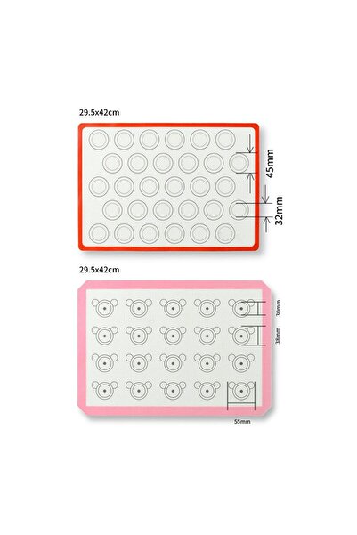 JZS Silicone Baking Mat 2 Pcs Reusable Non Stick