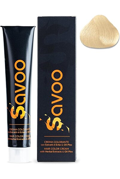 SAVOO Hair Color Cream #10 Platinum Blond – Permanent Hair Dye, 100ml