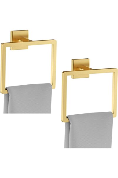 NO BRAND رف مناشف مصقول مكون من قطعتين، من الفولاذ المقاوم للصدأ SUS304، مثبت...