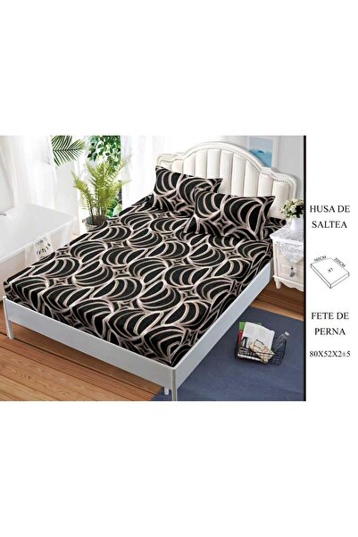 CHIRASO CHIRASO Fitted Sheet Set, Satin Cotton, 160x200 cm and 2 Pillowcases 52x80 cm