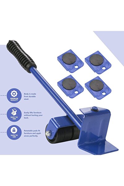 JZS Furniture Lifter Tool Heavy Duty Appliance Rollers Moving Sliders Blue
