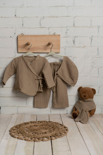 Olivo Mini Newborn Kimono Set 7 Pieces 2 Layers Muslin