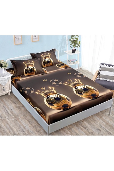 CHIRASO CHIRASO Fitted Sheet Set, Satin Cotton, 160x200 cm and 2 Pillowcases 52x80 cm