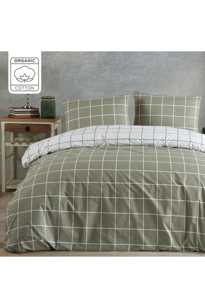 Lief Home طقم غطاء لحاف مزدوج من القطن 100% مقاس 200×220 |   4 أغطية وسائد | ...