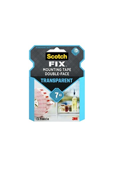 3M SCOTCH Banda dublu adeziva transparenta pentru montare,19 mm x 5 m, Scotch...