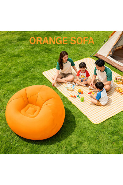 Generic 1pc Outdoor spherical sofa with plush PVC fabric and inflatable pump for relaxation seating