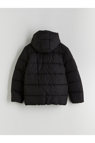 LC Waikiki Kids Black Hooded Boy's Puffer Coat