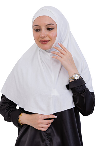 Modish Group Έτοιμο τουρμπάν και χιτζάμπ – Άνετο χιτζάμπ με σετ μπονέ από βισκόζη, ισλαμικό ρούχο - κρεμ