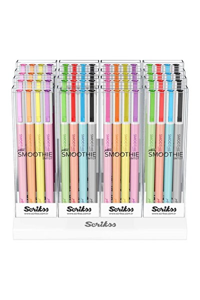 Scrikss SMOOTHİE JEL KALEM 4LÜ BLS 24LÜ STN