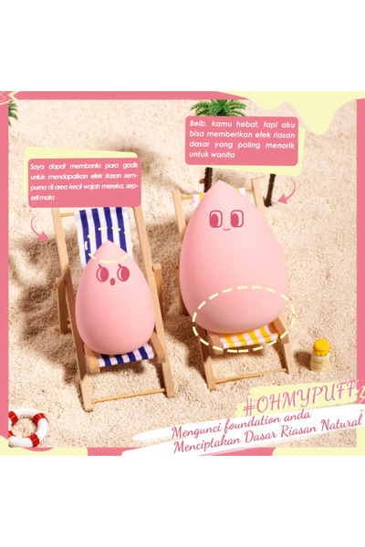 1way A flexible and smooth beauty blender for the face