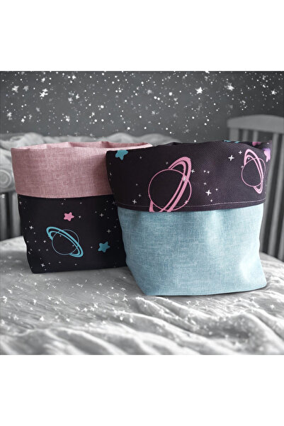 ADUŞKA طقم سلة قماشية مزدوجة الاتجاه للمنزل (كوكب)