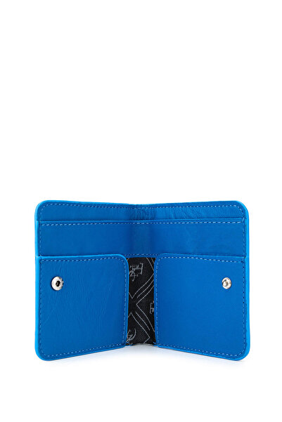 Tamer Tanca Unisex Γνήσιο Δερμάτινο Μπλε Κάρτα