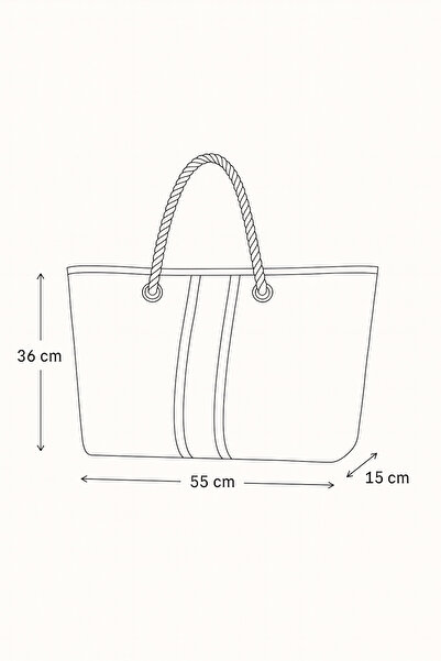 HomyJRs Orange Black Striped Large Size Picnic and Beach Bag – Rope Handle – 55X36X15 cm