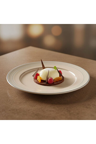 Güral Porselen Valeron 6 Pieces 20 cm Cake Plate Reactive Agate 969