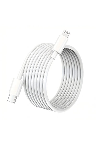 schitec 3A 60W Type-C to Lightning Hızlı Data ve Şarj Kablosu 1 Metre Beyaz S...