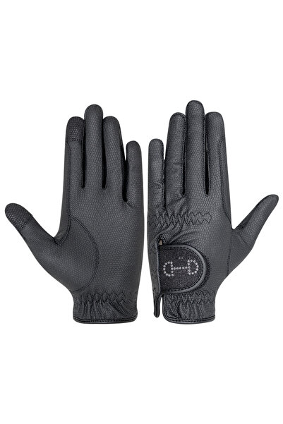 Royal Riders Women's Premium Horse Riding Gloves - Tackified Serino-KT with Glitter & Crystals Closure #10061831