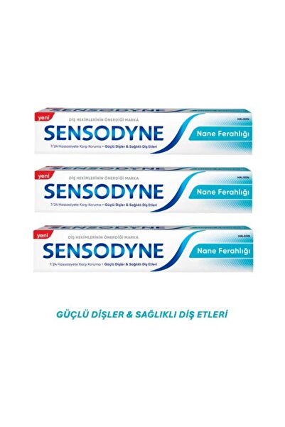 Sensodyne Nane Ferahlığı Diş Macunu 75 ml x 3 Adet