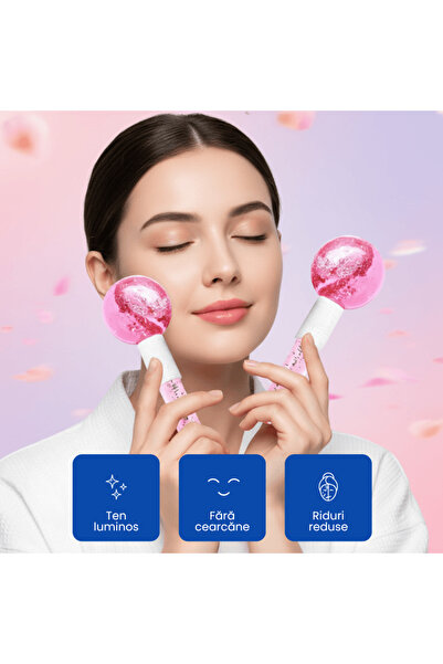 OferteTop Set of 2 Facial Massage Balls with Ice for Reducing Dark Circles and Puffiness