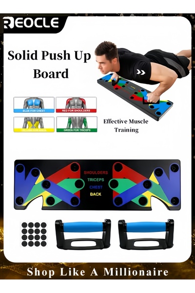 HALAMODO Solid Push Up Board Home Workout Equipment Multi-Functional Pushup Stands System Fitness Floor