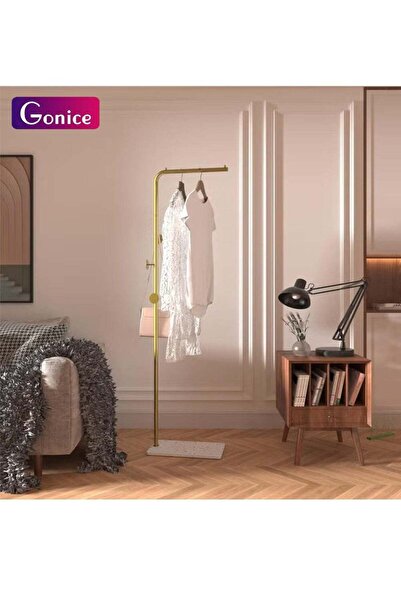 Gonice Modern Metal Coat Stand - Elegant & Space-Saving with Sturdy Slate Base