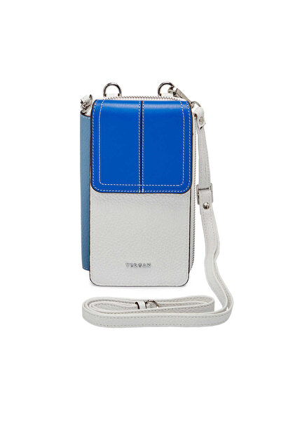 Tergan Mavi Hakiki Deri Kadın Omuz Çantası - S25Y1BC80438-V4J