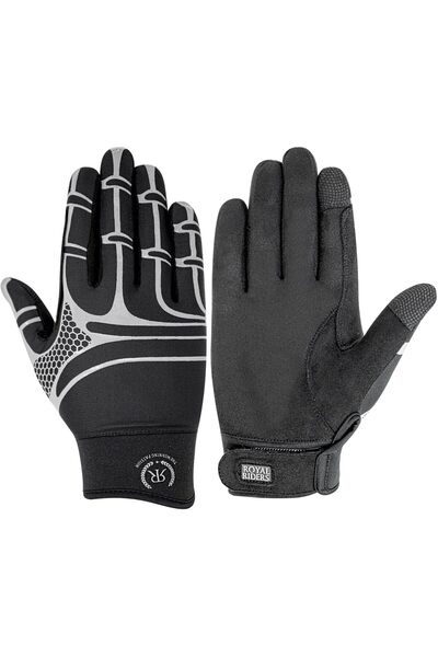 Royal Riders قفازات ركوب الخيل التقنية - جلد سويدي نانو وإسباندكس #10063576