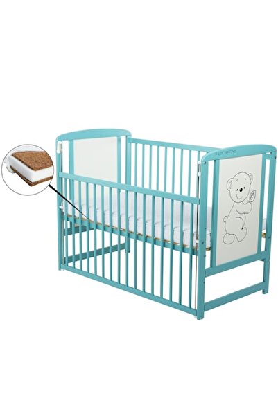 Babyneeds Дървено бебешко креватче Timmi 120x60 см с плъзгаща се страна, цвят...