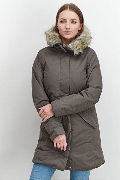 Tchibo Women Faux Fur Full Zip Thermal Jacket, Light Brown
