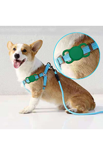 OEM Waterproof AirTag case for dog/cat collar, soft silicone, anti-shock, secure fit, black