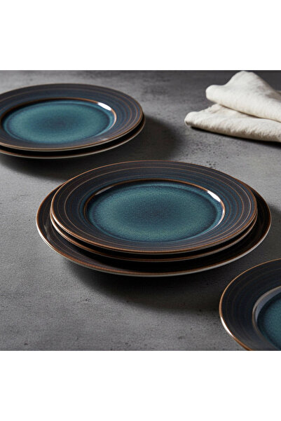 Güral Porselen Valeron 6 Pieces 20 cm Cake Plate Reactive Oasis Vr 1131