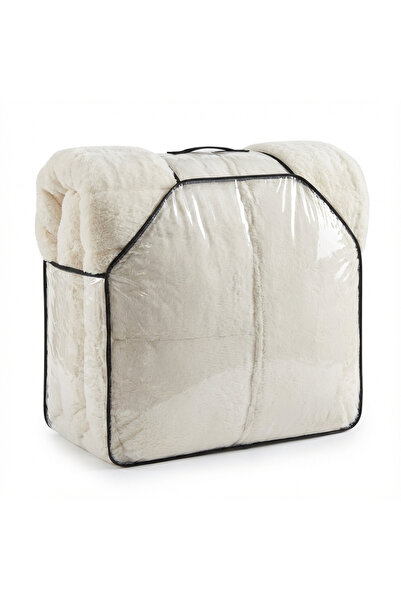 Bee Home Rabbit Fur Cream | 3-Piece Double Duvet Set