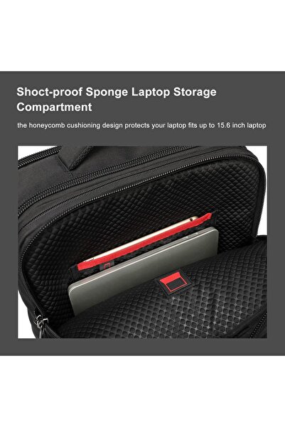 Arctic Hunter حقيبة ظهر للسفر للكمبيوتر المحمول مقاس 15.6 بوصة