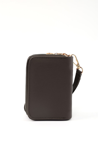 SHAKA Brown Color Shk266 Faux Leather Wallet with 9 Compartments, Zipper Closure, Card Holder and Coin Compartment