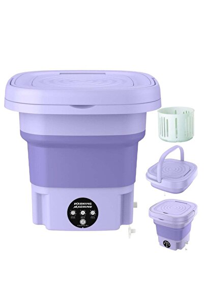 Generic Folding Washing Machine Portable, 6.5L Mini Foldable for Apartment, Camping (Multicolour)