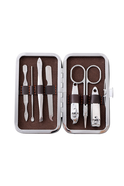 Lawazim مجموعة قص الأظافر 7 قطع - مجموعة العناية بالأظافر والقدمين مع حقيبة