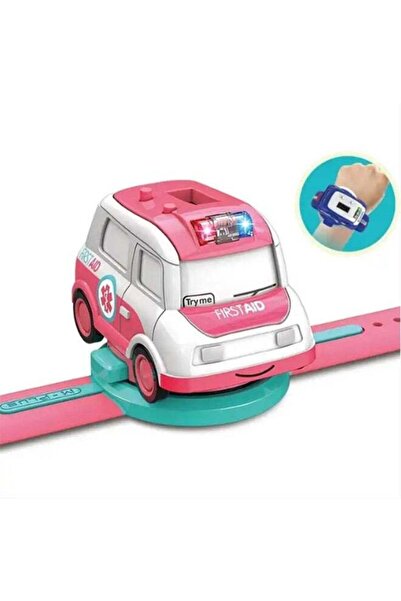 Arabest Racing Watch Toy Cute Watch Car Toy Soft Wristband Attractive Gift for Boys and Girls (Pink)