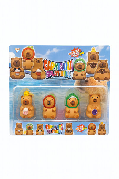 OEM Set de 4 figurine Capybara Splat – Jucării moi, amuzante și colorate – 30...