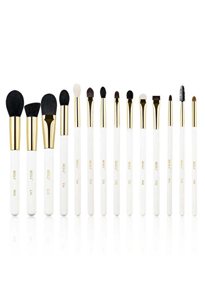 BEILI Set of 14 makeup brushes White Gold